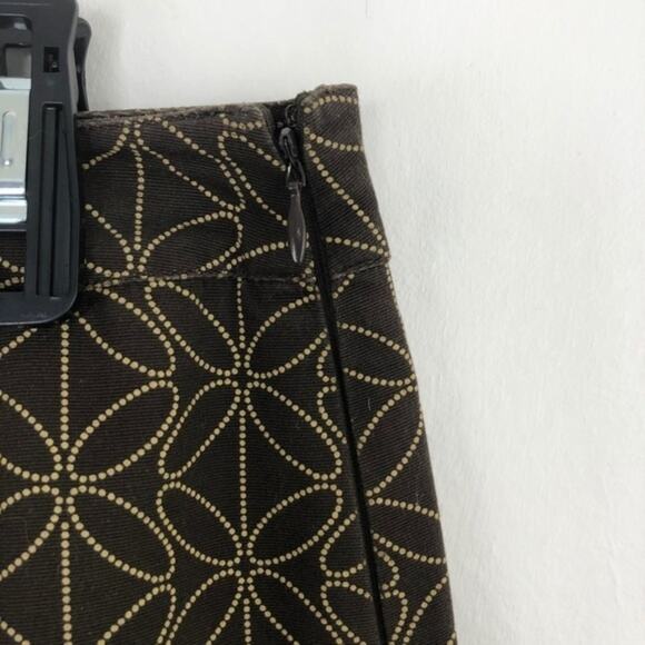 Boden Brown Floral Geometric Skirt Size 8 - Picture 6 of 12